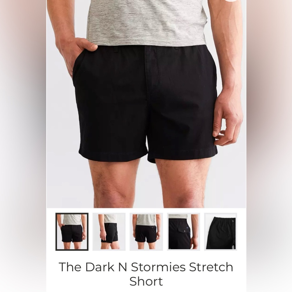 Dark N Stormies Stretch Short - Men's Black Shorts